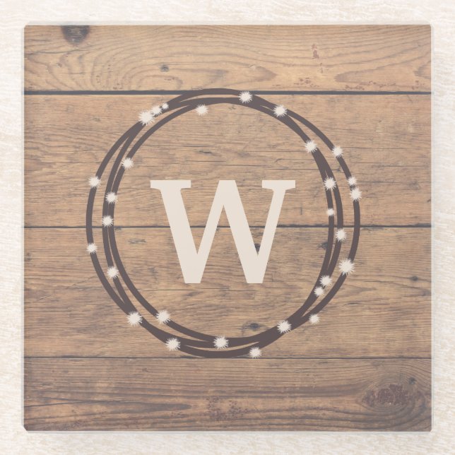 Dessous-de-verre En Verre Monogram design (Devant)