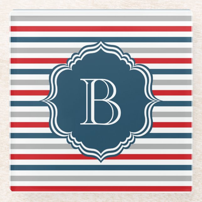 Dessous-de-verre En Verre Monogram design (Devant)