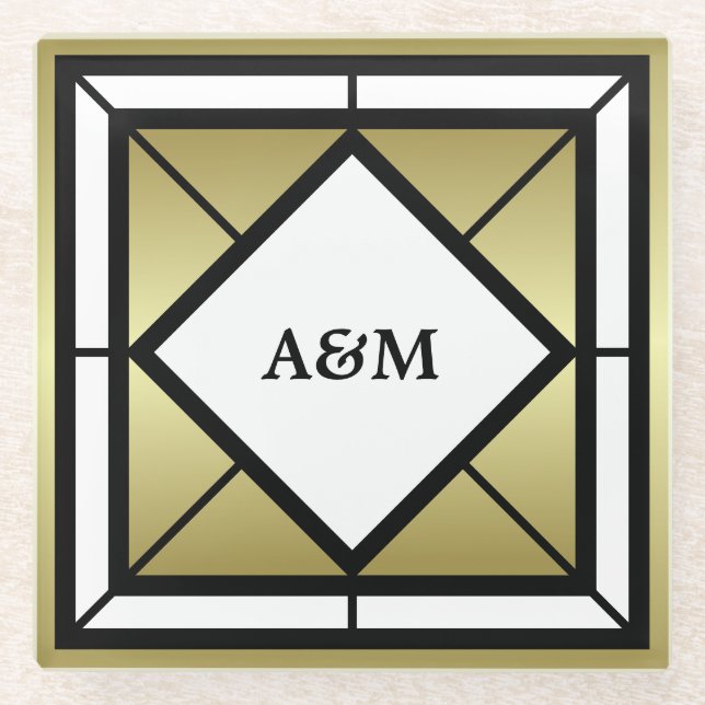Dessous-de-verre En Verre Monogramme (Devant)