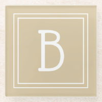 Monogramme Brown neutre et blanc initial
