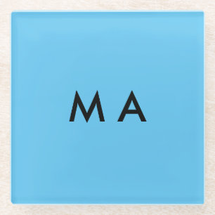 Dessous-de-verre En Verre Monogramme simple ajoutez votre lettre de nom homm