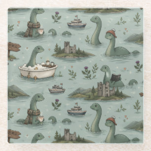 Dessous-de-verre En Verre Monstre du Loch Ness 