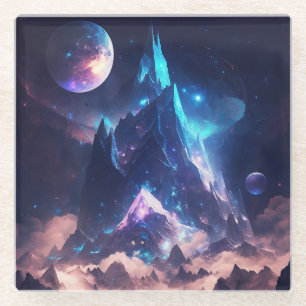 Dessous-de-verre En Verre Montagne De Cristal Imaginaire Paysage