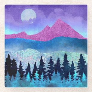 Dessous-de-verre En Verre Monts Amethyst Mist