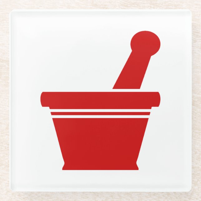 Dessous-de-verre En Verre Mortier & Pilon (Devant)