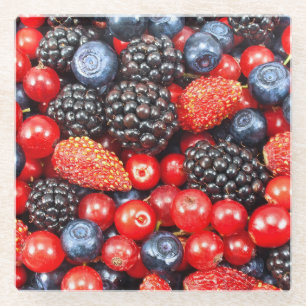 Dessous-de-verre En Verre Mosaïque Arrière - plan Berry-Fresh