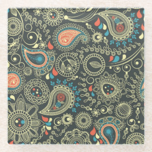 Dessous-de-verre En Verre Motif 3 de Paisley