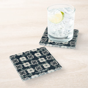 Dessous-de-verre En Verre motif_5_fleur_1