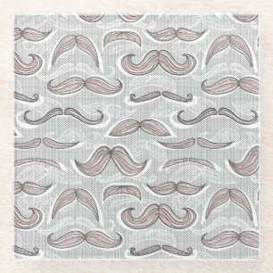 Dessous-de-verre En Verre Motif à la mode de moustache