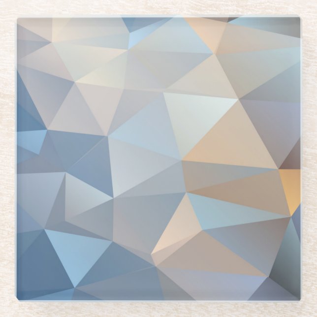 Dessous-de-verre En Verre Motif abstrait frais de triangle (Devant)