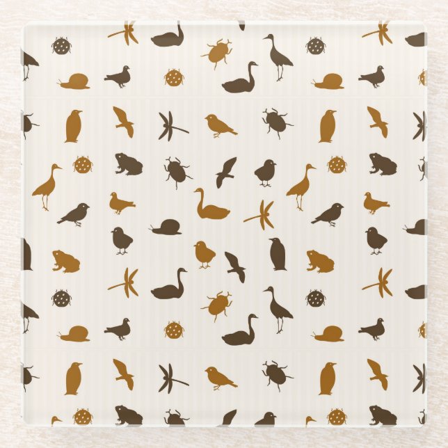 Dessous-de-verre En Verre Motif animal 2 (Devant)