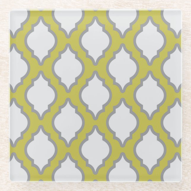 Dessous-de-verre En Verre Motif arabe de style (Devant)