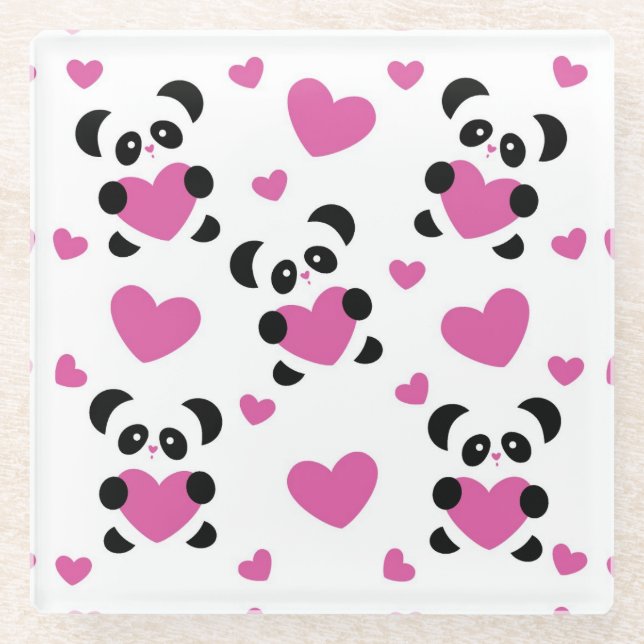 Dessous-de-verre En Verre Motif au jour de l'amour (Devant)