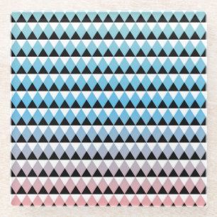 Dessous-de-verre En Verre Motif aztèque tribal d'Ombre