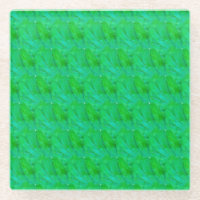 Motif botanique abstrait vert trèfle moderne