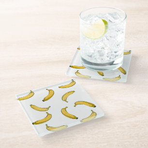 Dessous-de-verre En Verre Motif de banane