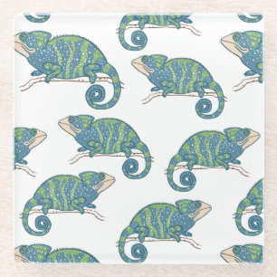 Dessous-de-verre En Verre Motif de caméléon