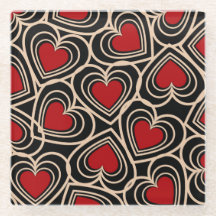 Motif de cœur simple mignon noir et rouge