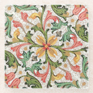 Dessous-de-verre En Verre Motif de floraisons florentines italiennes