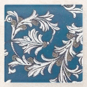 Dessous-de-verre En Verre Motif de Florentine italienne aux fioritures
