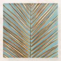 Motif de palmier tropical peint en or