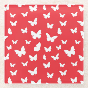 Dessous-de-verre En Verre Motif de papillon