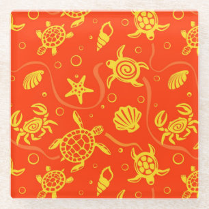 Dessous-de-verre En Verre Motif de tortues