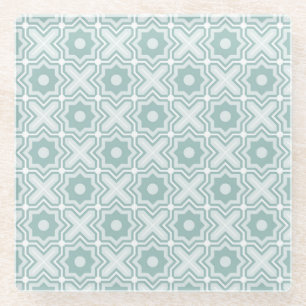 Dessous-de-verre En Verre Motif de treillis en bande