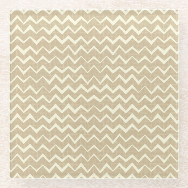 Dessous-de-verre En Verre Motif de zigzag (Devant)