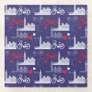 Dessous-de-verre En Verre Motif des monuments de Londres