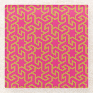 Dessous-de-verre En Verre Motif en forme d'étoile arabe