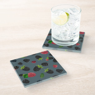 Dessous-de-verre En Verre Motif framboise 2