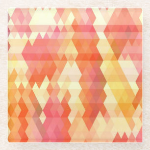 Dessous-de-verre En Verre Motif géométrique 1