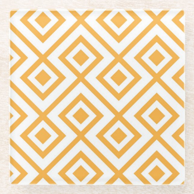 Dessous-de-verre En Verre Motif géométrique formé par pastille (Devant)