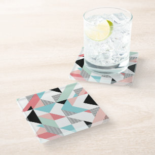 Dessous-de-verre En Verre Motif géométrique moderne