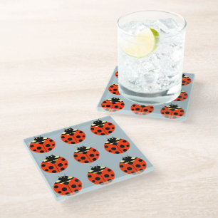 Dessous-de-verre En Verre Motif Ladybug
