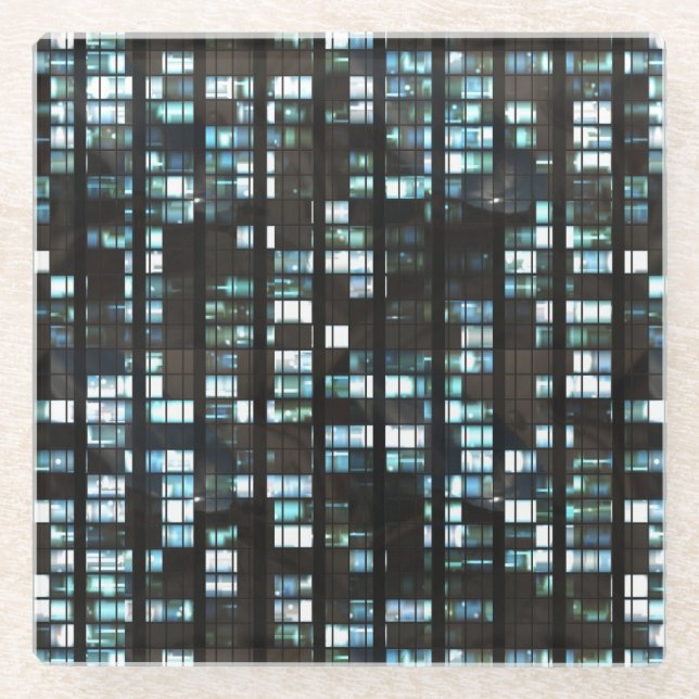 Dessous-de-verre En Verre Motif lumineux de fenêtres (Devant)