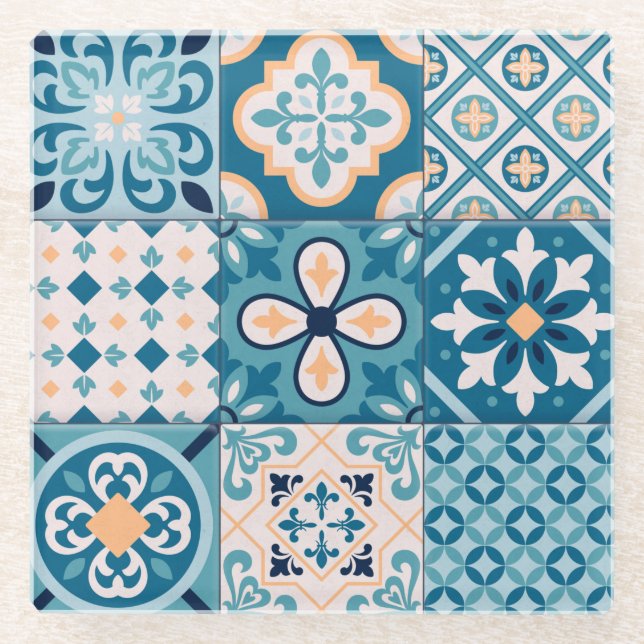 Dessous-de-verre En Verre Motif Mandala (Devant)