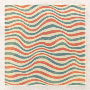 Dessous-de-verre En Verre Motif rayé