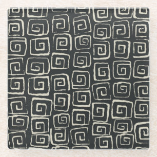 Dessous-de-verre En Verre Motif rétro Vintage Arrière - plan Aztec