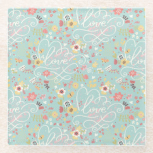 Dessous-de-verre En Verre Motif romantique lumineux moderne