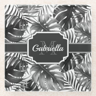 Dessous-de-verre En Verre Motif tropical