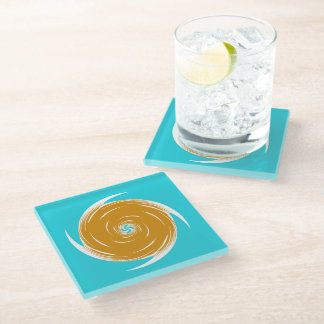 Dessous-de-verre En Verre Motif Twirl du sud-ouest