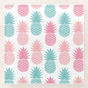 Dessous-de-verre En Verre Motif vintage d'ananas