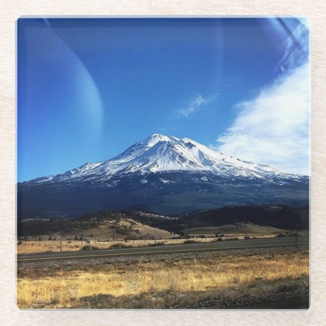 Dessous-de-verre En Verre Mt. Shasta, CA (Devant)