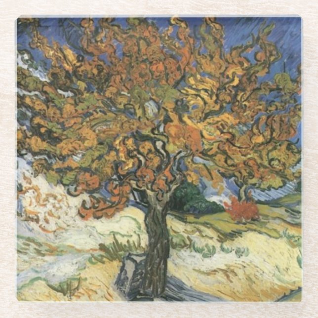 Dessous-de-verre En Verre Mulberry Tree par van Gogh (Devant)