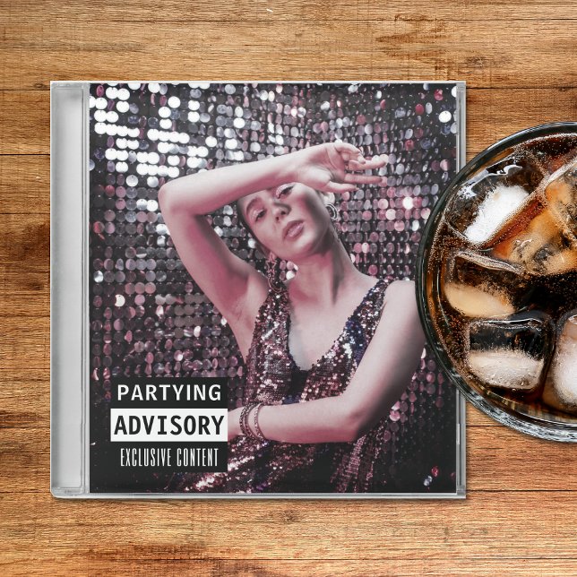 Dessous-de-verre En Verre Musique CD Coque Album Couverture Anniversaire (Music CD Case Album Cover Birthday Party Glass Coaster
)