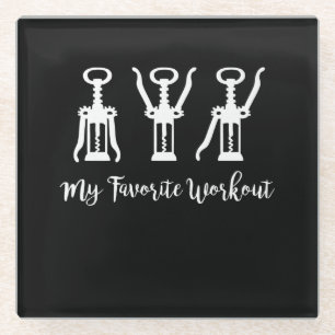 Dessous-de-verre En Verre My Favorite Workout Wine Lover Venin Idea Gym