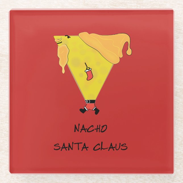 Dessous-de-verre En Verre Nacho Santa Claus (Devant)
