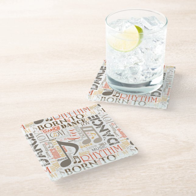 Dessous-de-verre En Verre Né à Dance Brown ID277 (Incliné)